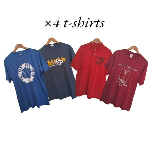 Four assorted t-shirts. Affordable price!