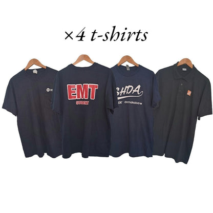 4 black t-shirts 