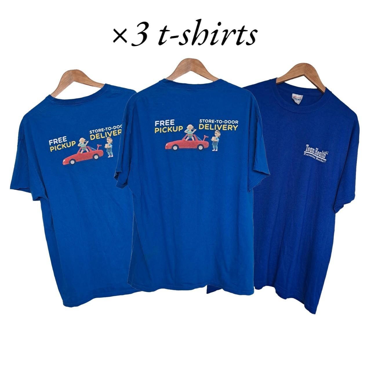 3 blue t-shirts for the price of 1