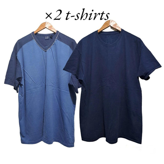 2 blue t-shirts for the price of 1