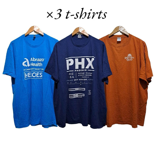 3 assorted quality t-shirts