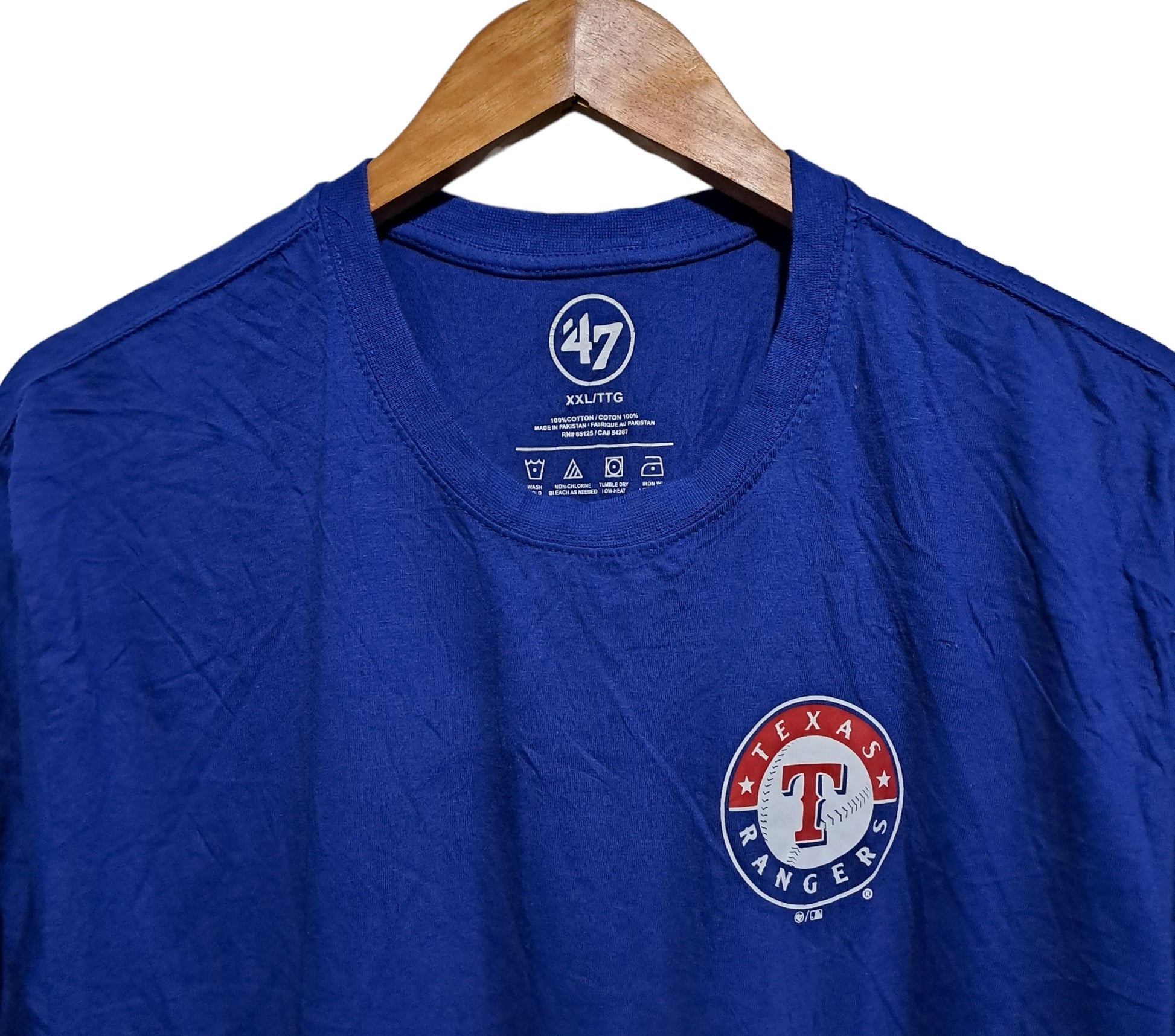 Blue shirt Texas Ranger  100% Cotton  XXL