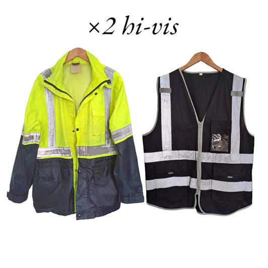 High visibility jacket and vest