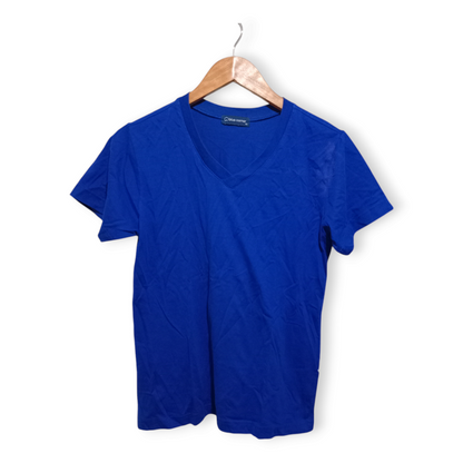 Blue V-neck Shirt